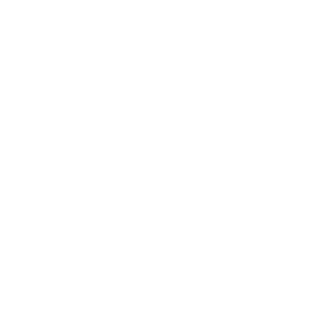 Outline of three simplified buildings in white, with one taller structure in the center and two shorter ones on each side, set against a light gray background.