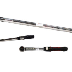 Three Hand Torque Wrenches of varying sizes, each featuring a metal shaft and unique handle design, are displayed on a white background.