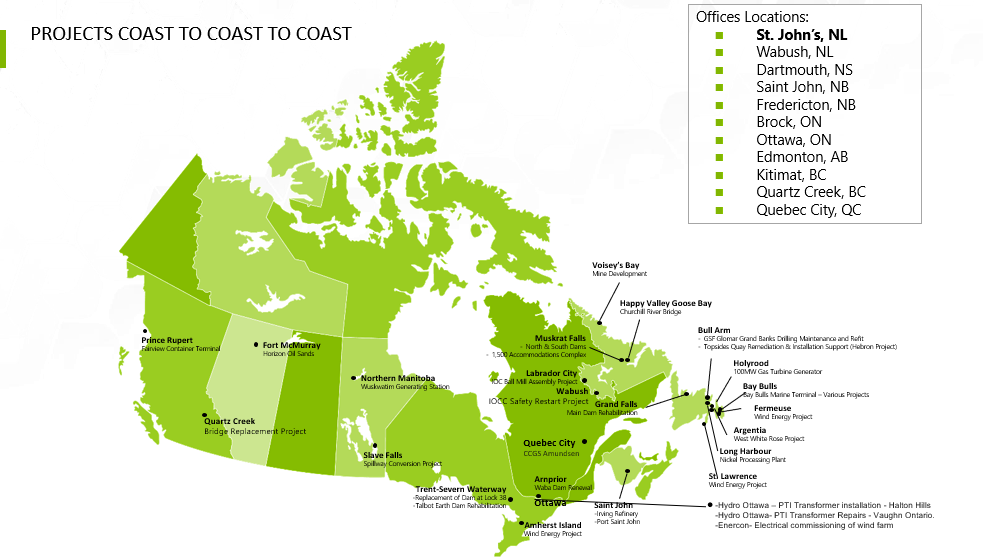 GIP location map of North America
